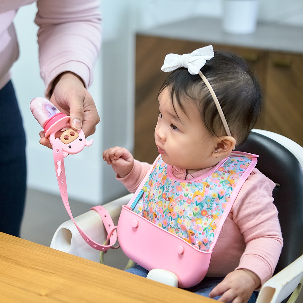 Túi Nhai Ăn Dặm Chống Hóc Silicon Kèm Gặm Nướu Và Nắp Làm Kem Cho Bé Marcus &amp; Marcus, Từ 6 Tháng - Pokey