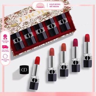    CHÍNH HÃNG   Set Son môi Dior Rouge 5 Màu Hot Hit Mẫu Mới Nhất Xuất Xứ Tại Pháp Dưỡng Mềm Môi 