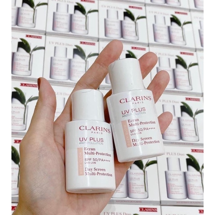 Kem chống nắng Clarin 30ml hồng nobox