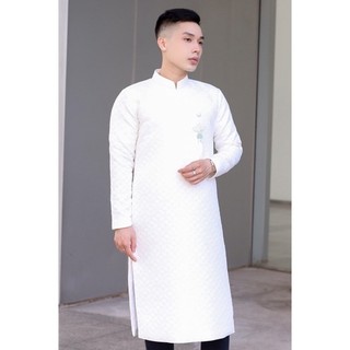 áo dài gấm trắng