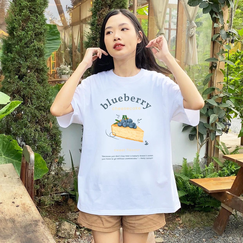 Áo thun BLUEBERRY CHEESECAKE form rộng unisex nam nữ