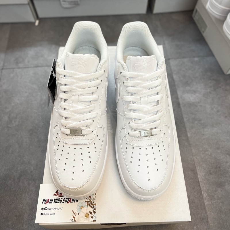 Giày Sneaker Air Force 1 All White Bản SC đẹp