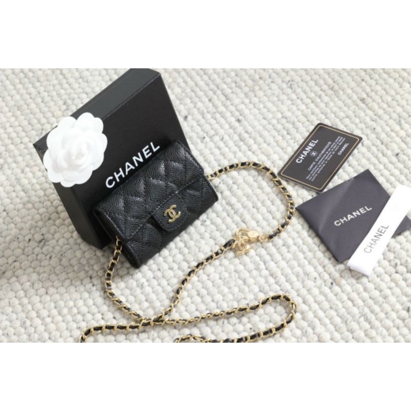 Túi đeo chéo mini dây logo sz12cm da thật cực chuẩn