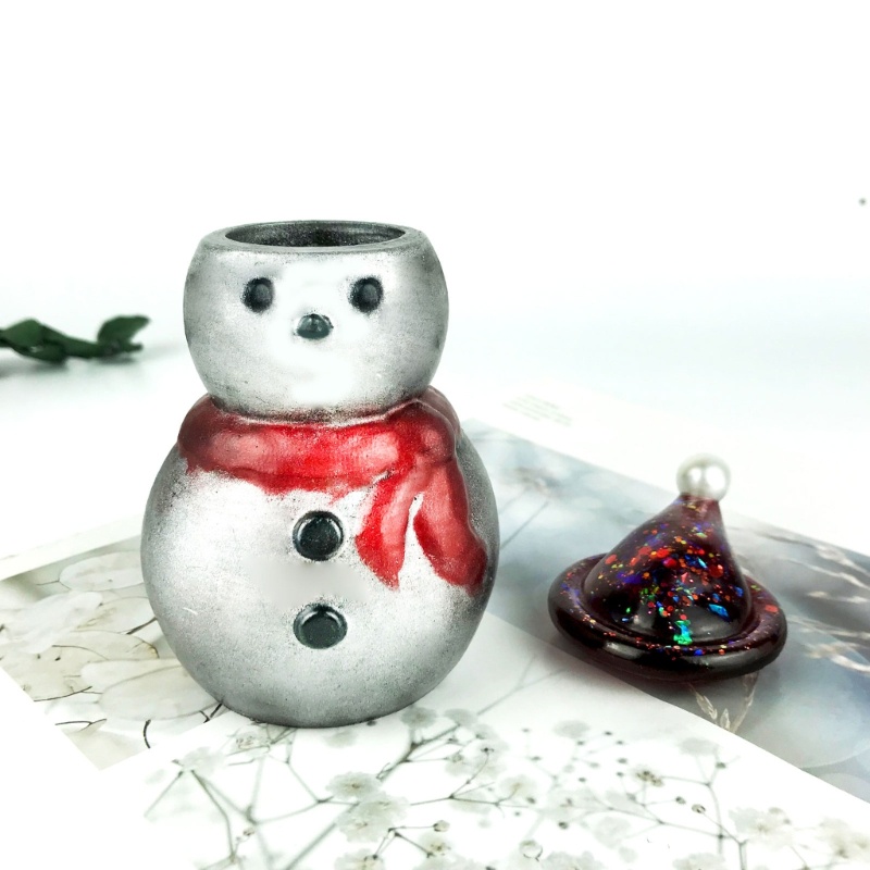 Sa Khuôn Silicon Làm Lọ Thủy Tinh Có Nắp Đậy Trang Trí Giáng Sinh