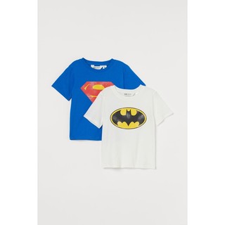 Set 2 áo cotton cộc tay siêu nhân H.M Kid