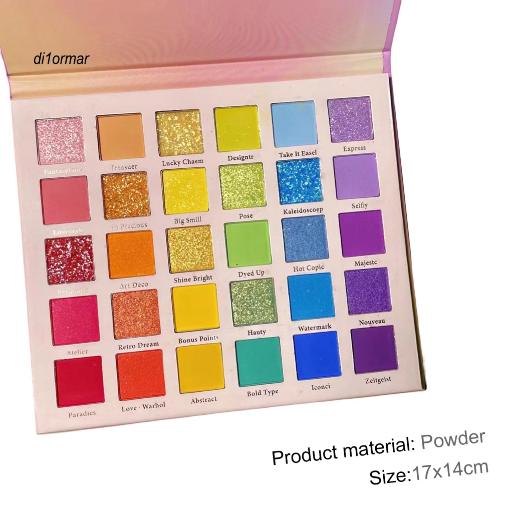 Bảng Phấn Mắt 30 Màu Cầu Vồng Ánh Ngọc Trai Kim Tuyến / Lì Trang Điểm Nhẹ Nhàng Lâu Trôi