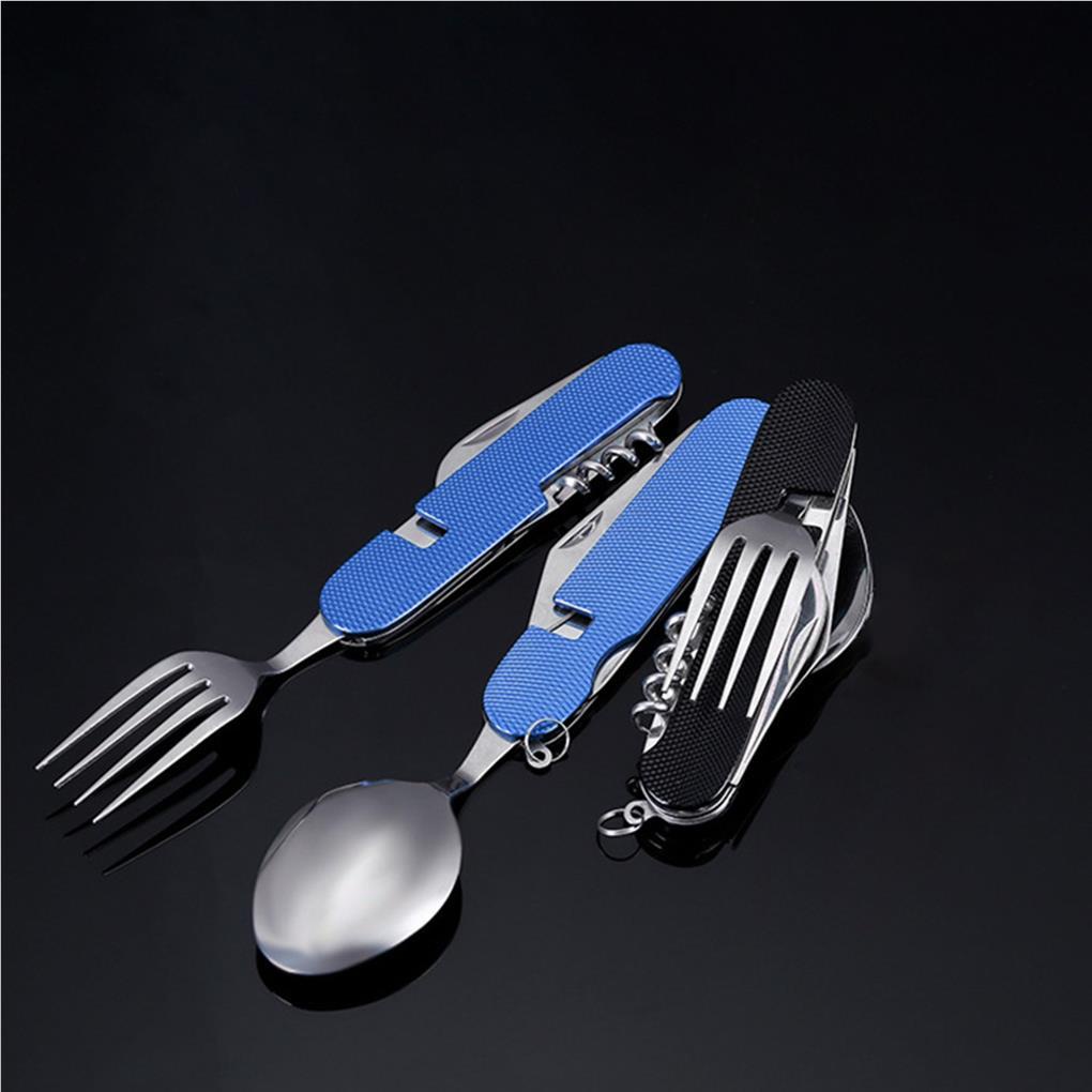 Bộ Dụng Cụ Ăn Muỗng / Nĩa / Dụng Cụ Mở Nắp Chai Tiện Lợi Cho Dã Ngoại