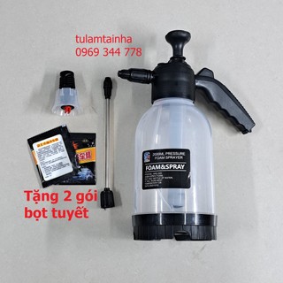 Bình phun bọt tuyết rửa xe, tặng 2 gói bọt tuyết