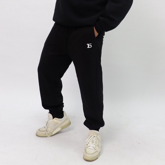 Quần Jogger Nam Thể Thao Local Brand Unisex Thêu LOGO FIOR DANTÉ Form Rộng Màu Đen 100% Vải Cotton Lưng Thun Co Dãn