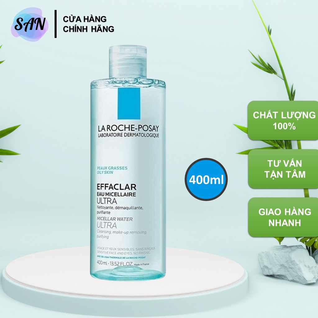 Nước Tẩy Trang Làm Sạch Sâu La Roche-Posay Dành Cho Da Dầu, Nhạy Cảm 400ml (Xanh) - San Beauty