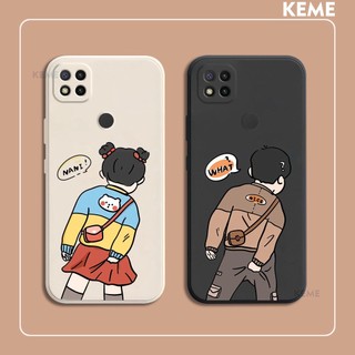 [Viền vuông][Bảo vệ camera] Ốp lưng Xiaomi Redmi 9C / 9C NFC / Poco C3 hình boy và girl cute