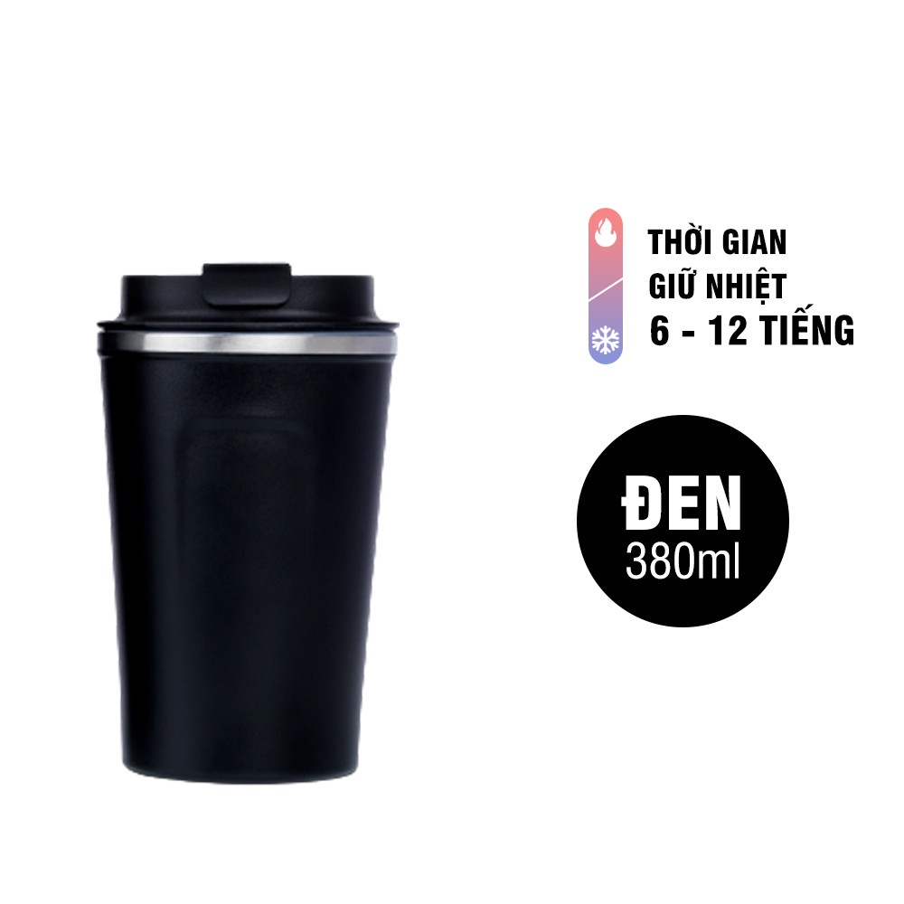 Cốc giữ nhiệt 510ml Wotocup ly coffee holic inox 304, bình giữ nhiệt 12h khắc tên có quà tặng Wotocup