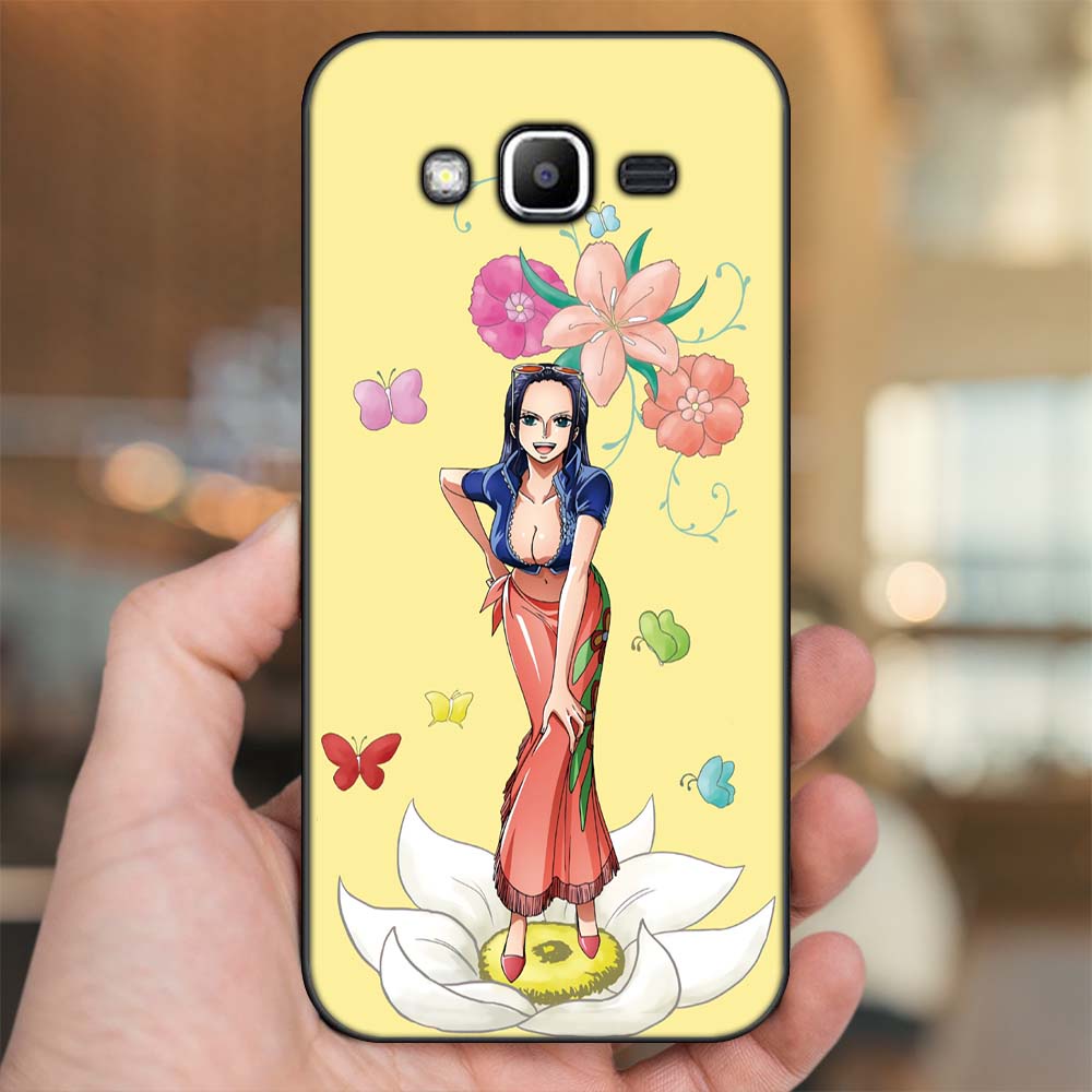 Ốp lưng Samsung J2 Prime, J3 2016, J5 2015 viền đen in hình Nico Robin One Piece Đảo Hải Tặc