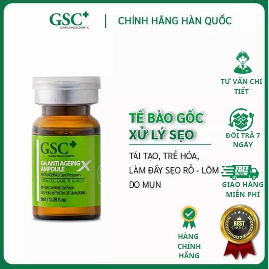 Tế Bào Gốc Xử Lý Sẹo, chống lão hóa GSC+ Hàn Quốc GA Anti Ageing Ampoule X.