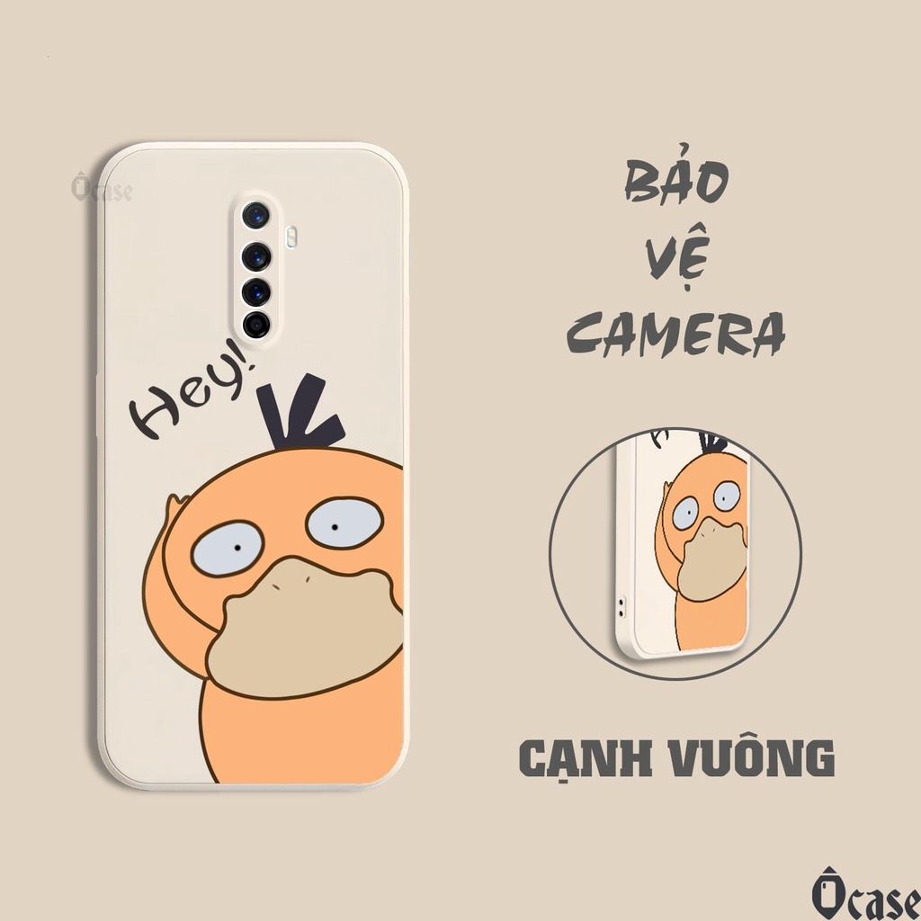 Ốp lưng Reno ACE / Realme X2 Pro in hình Mèo và Vịt vàng cạnh viền vuông có bảo vệ camera