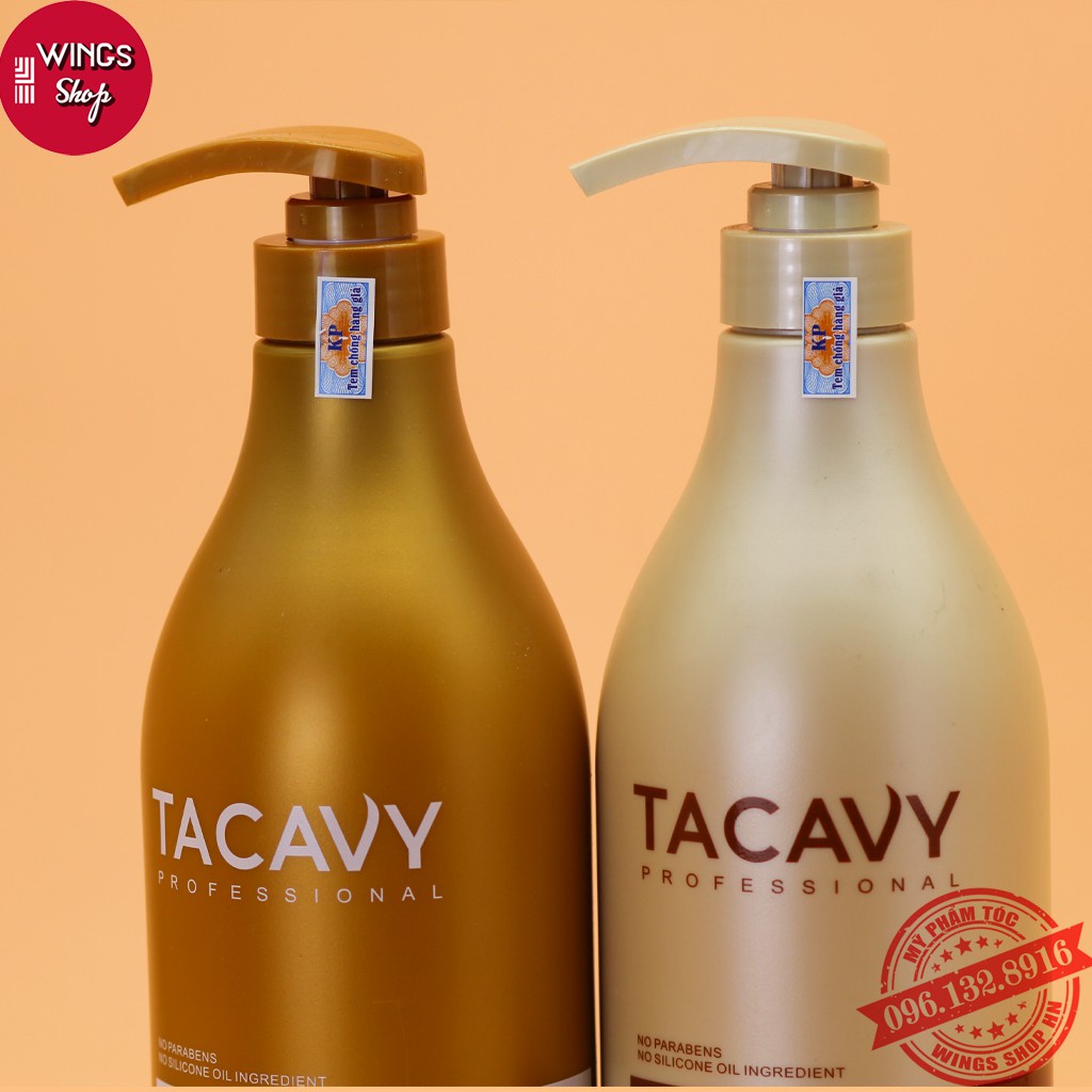 Cặp Dầu Gội Xả TACAVY 1000ml | Giảm Gãy Rụng, Phục Hồi Tóc Khô Xơ, Hư Tổn