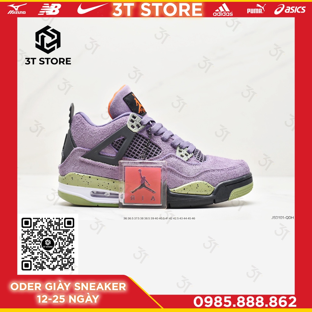 GIÀY SNEAKER MÃ SẢN PHẨM: AQ9129 500 _Nike Wmns Air Jordan 4 Retro"Canyon Purple"AJ4_FULL BOX_FREE SHIP TOÀN QUỐC