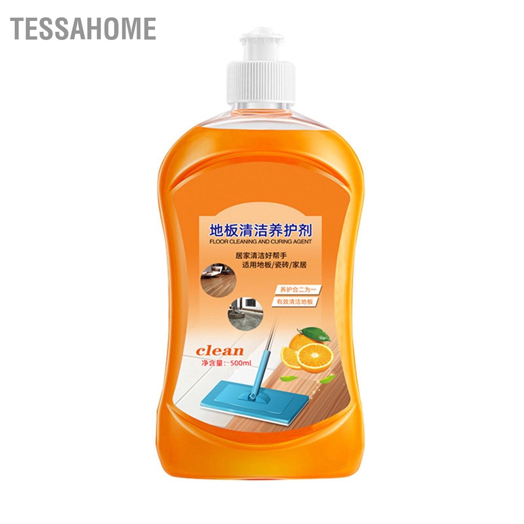 TessaHome Nước lau sàn 500ml Loại bỏ vết bẩn mạnh Làm sáng da Mùi thơm Ngói làm sạch gỗ Dung dịch vệ sinh