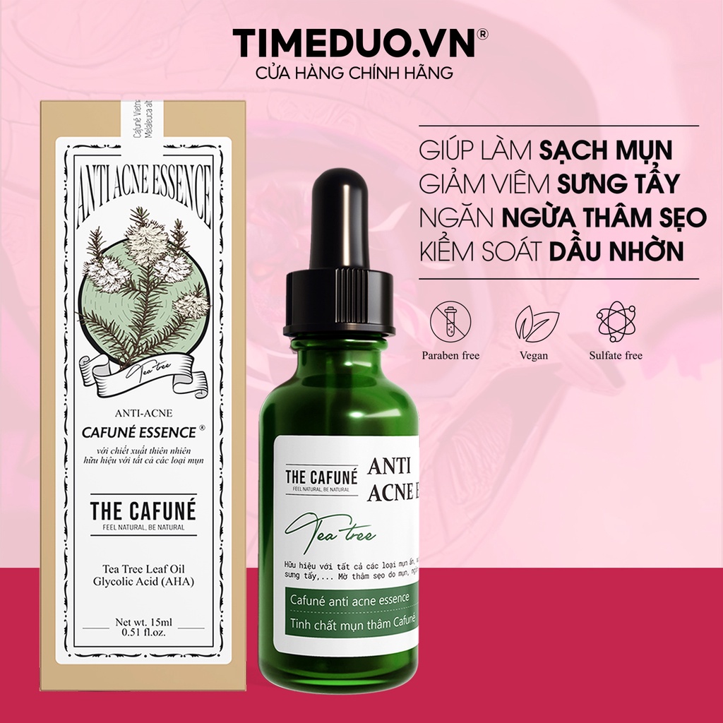 Tuýt serum mụn, mờ thâm Cafuné phù hợp với mụn đầu đen, mụn ẩn, mụn viêm... mờ thâm |Timeduo.vn Mỹ phẩm chính hãng