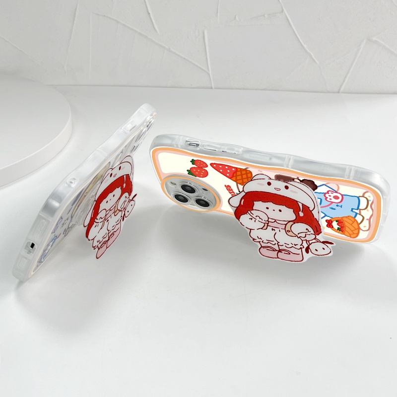 Samsung Galaxy S20 S10 FE Plus Ultra 5G Cho Ốp lưng điện thoại In Hình Cartoon Lovely Girl With Free Holder