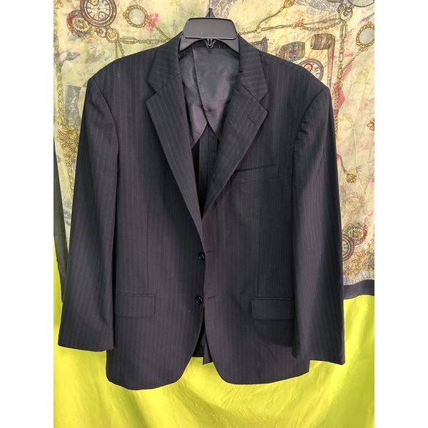 ❣️Áo Vest Blazer size to NAM hè thu 2hands đen mờ sọc dọc 😍 ơi