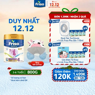 [Tặng Gối Cổ Friso] Sữa Bột Friso Gold Pro 4 Cho Trẻ Từ 2-6 Tuổi 800g