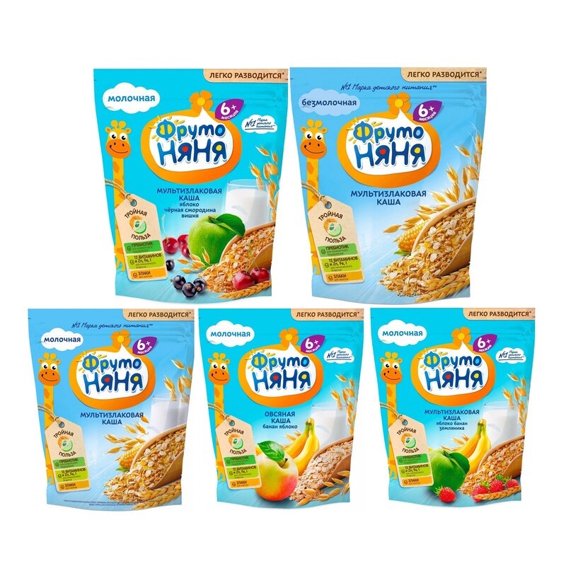 Bột ăn dặm Fruto Nga gói 200gr (date 2023,2024)
