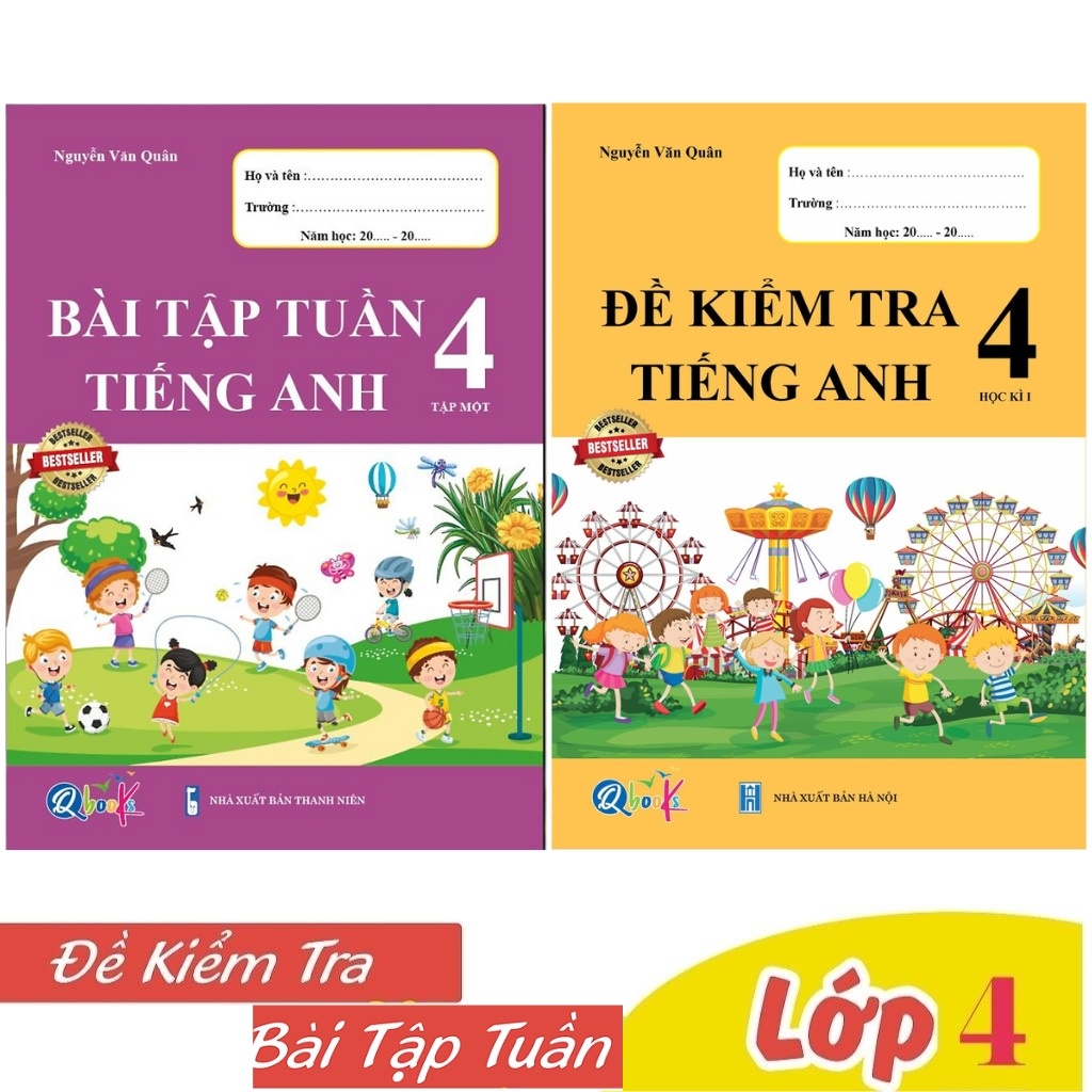 Sách - Combo bài tập tuần và đề kiểm tra Tiếng Anh lớp 4 học kì 1