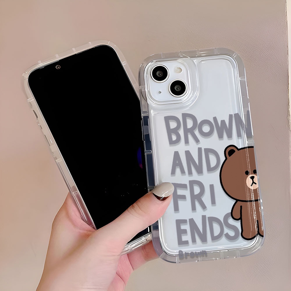 Ốp Điện Thoại Trong Suốt In Hình Gấu NASA Cho iphone 14promax 11 13 12 7Plus X XS Max