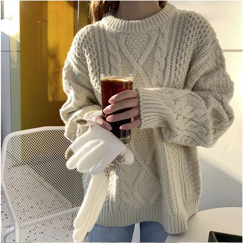 Găng Tay Len Nhung Hở Ngón Giữ Ấm Mùa Đông Cho Nam Nữ