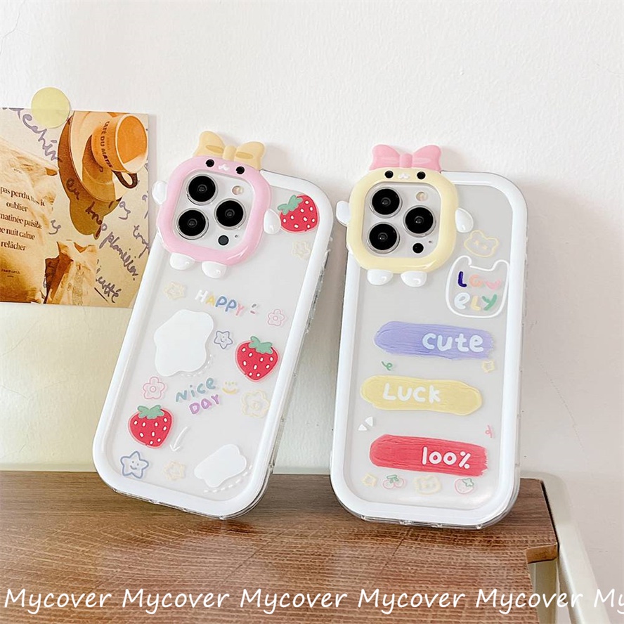 Ốp Điện Thoại Silicon Họa Tiết Trái Dâu Tây Dễ Thương Cho iPhone 7 8 Plus 11 Pro XS Max 13 14 12 Pro Max 6 Plus SE 2020