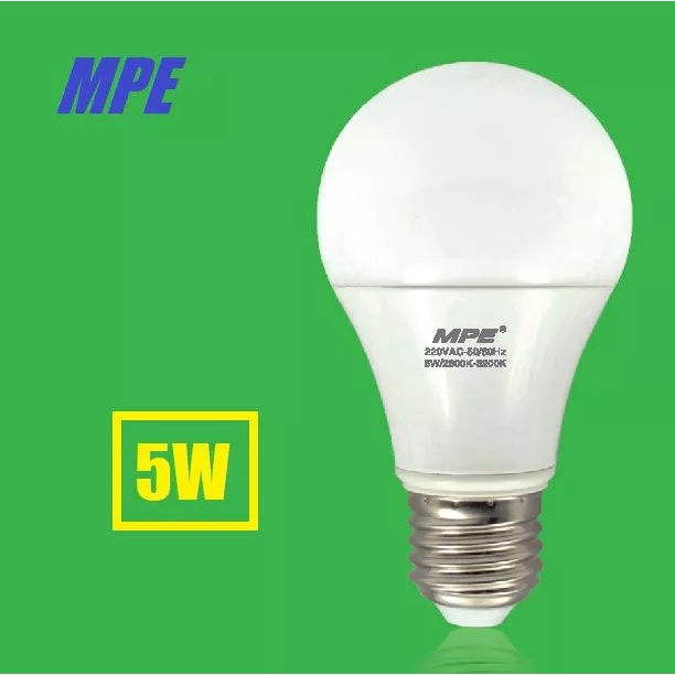 ĐÈN LED BULB 3W, 5W, 7W, 9W,12W15W MPE. Hàng Việt Nam chất lượng cao, bảo hành 3 năm đổi mới