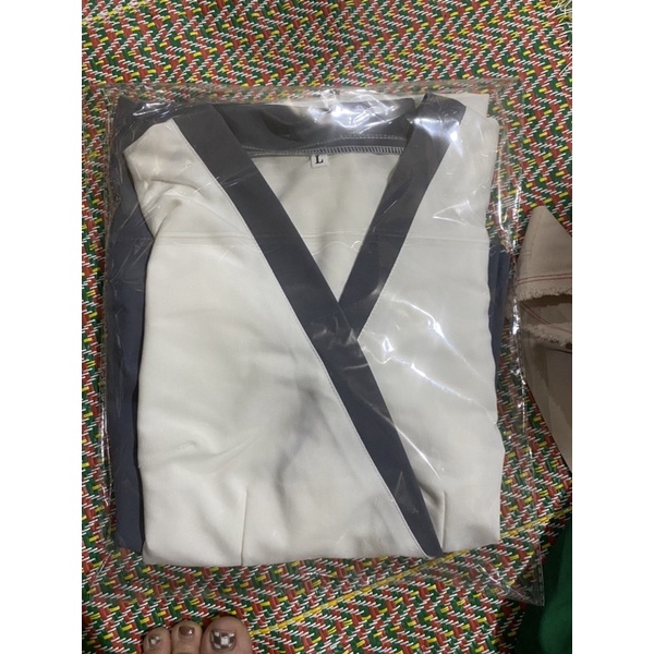 Áo spa cổ tim chất cotton siêu đẹp