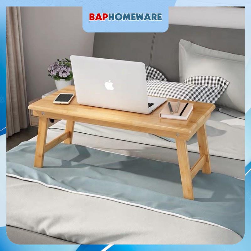 Bàn học gỗ thông minh mini kiểu Nhật có thể gấp gọn màu vân gỗ phủ Melamine độ bền cao, thiết kế thông minh