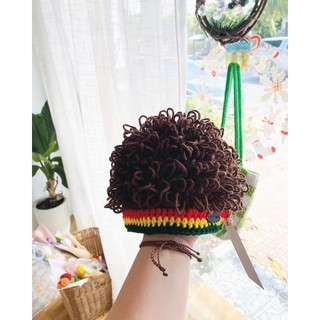 Mũ len tóc giả 🥑🥑🥑 xinh cho bé trai (viền vàng)