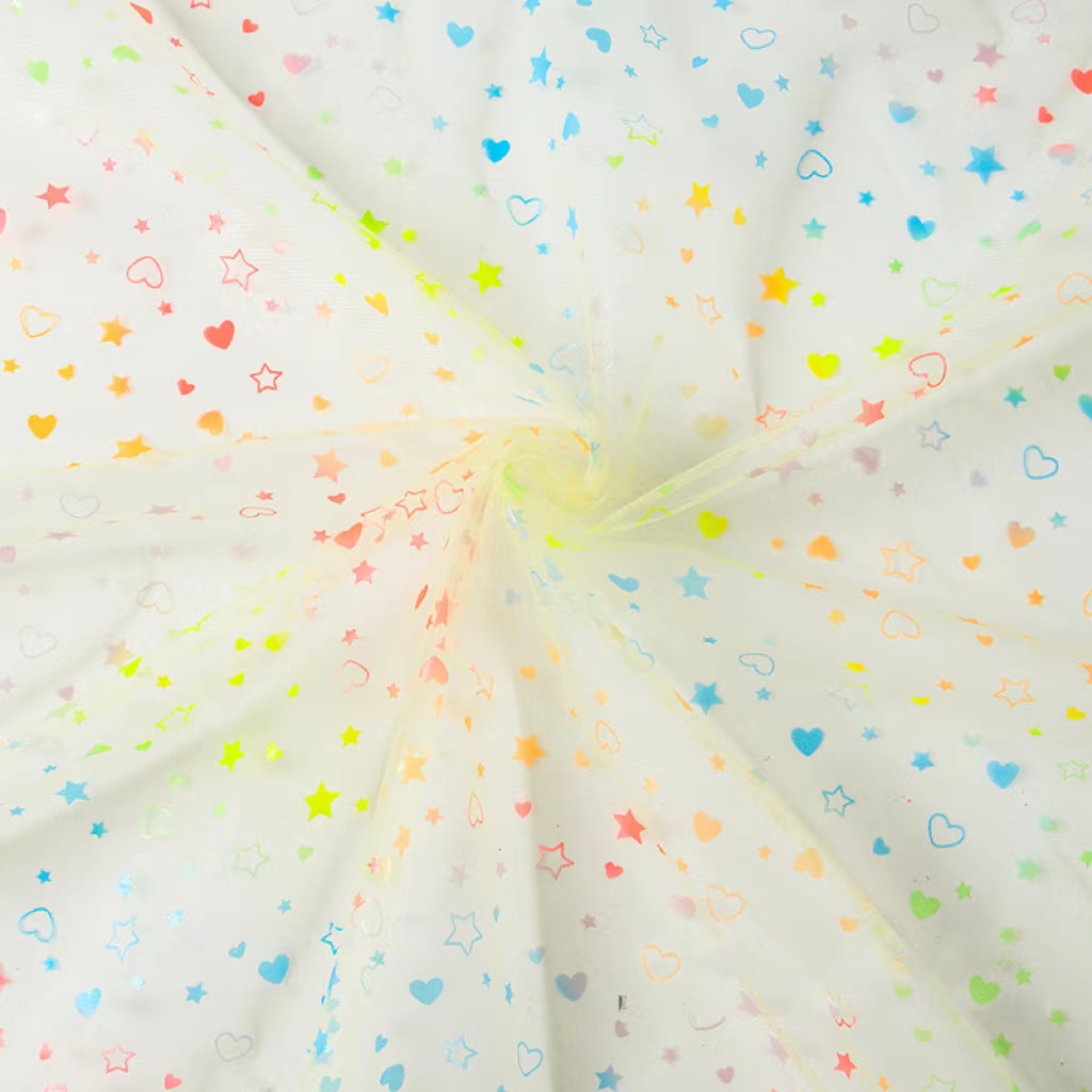 Vải Gạc In Hình Trái Tim Nhiều Màu Sắc Làm Đồ Thủ Công Cho Bé