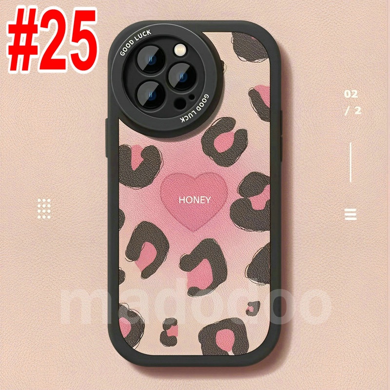Fine Hole Casing OPPO Reno 8T A78 A15 A15S A16 A74 A76 A96 A54 A55 4G A5S A12 A95 A77S A57 2022 A77 5G A93 A16K A16E A16S A53 A33 A5 A9 2020 A52 A72 A92 A31 A1K A7 A3S A83 A11K F9 F11 Personality Leopard Print Airbag Anti-fall Soft Phone Case XPN 25
