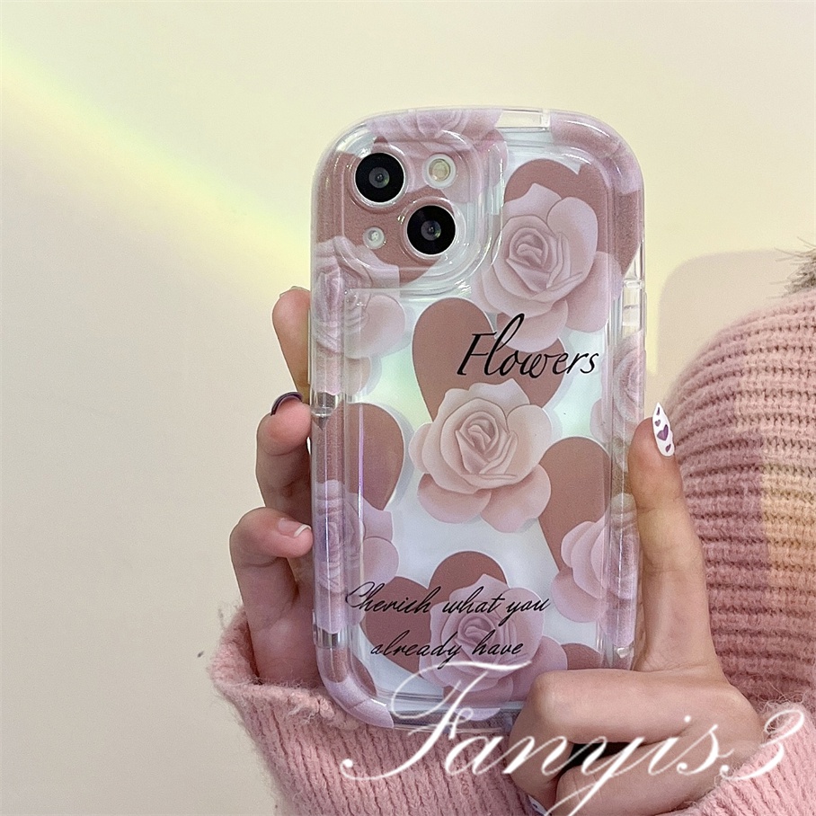 Ốp Điện Thoại TPU Mềm Trong Suốt Họa Tiết Hoa Dễ Thương Cho IPhone 14 13 12 11 Pro Max X XR Xs Max 8 7 Plus SE 2020
