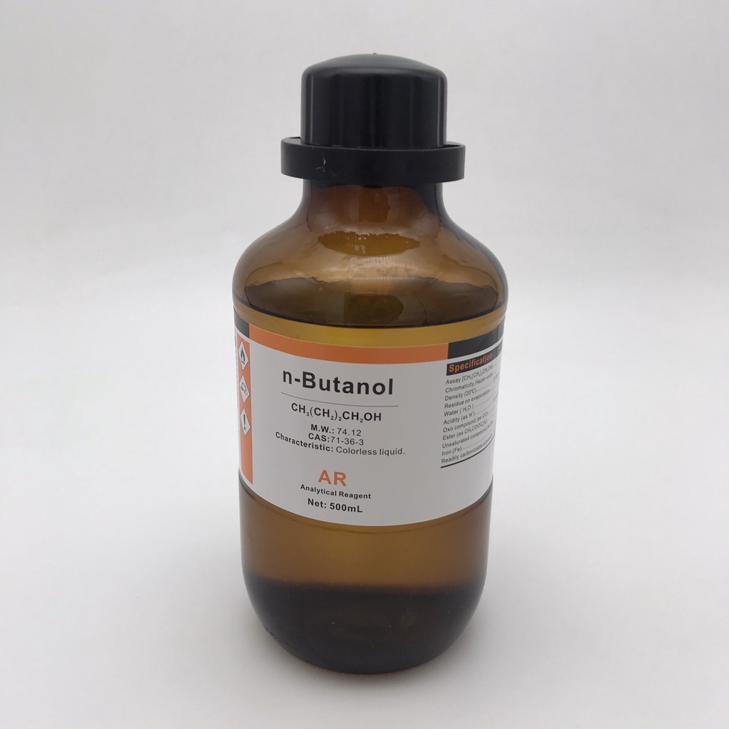Hóa chất n-Butanol (C4H9OH, AR, Chai 500ML, Xilong, Cas 71-36-3)