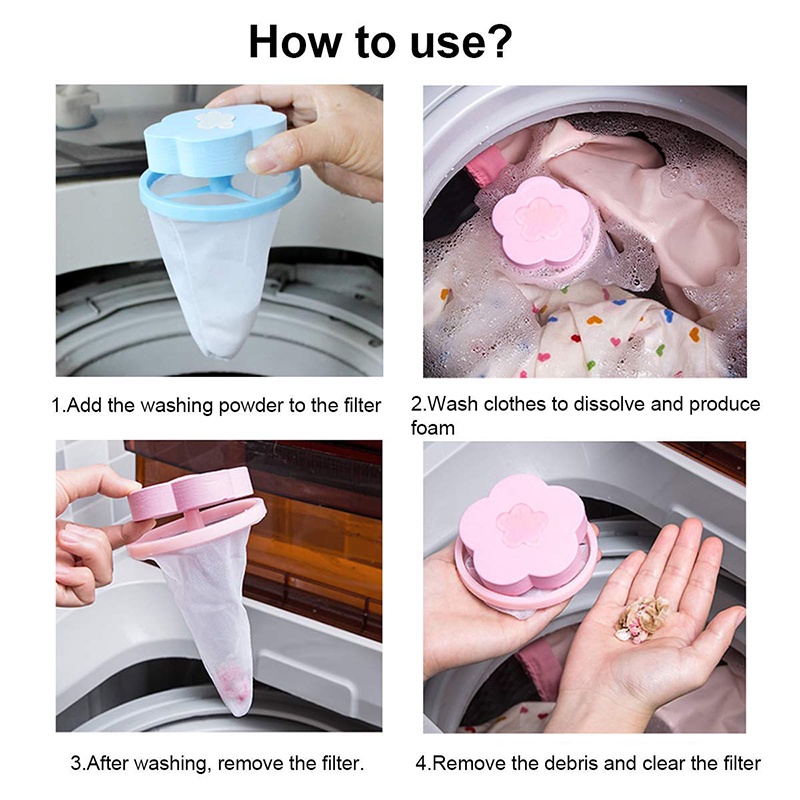 Túi Lưới Lọc Loại Bỏ Lông Xơ Vải Cho Máy Giặt ruiyan