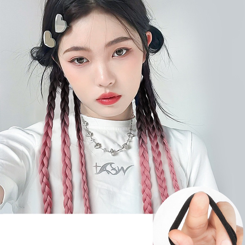 Tóc Giả Thắt Bím Đuôi Ngựa Phong Cách Ngọt Ngào Cho Nữ