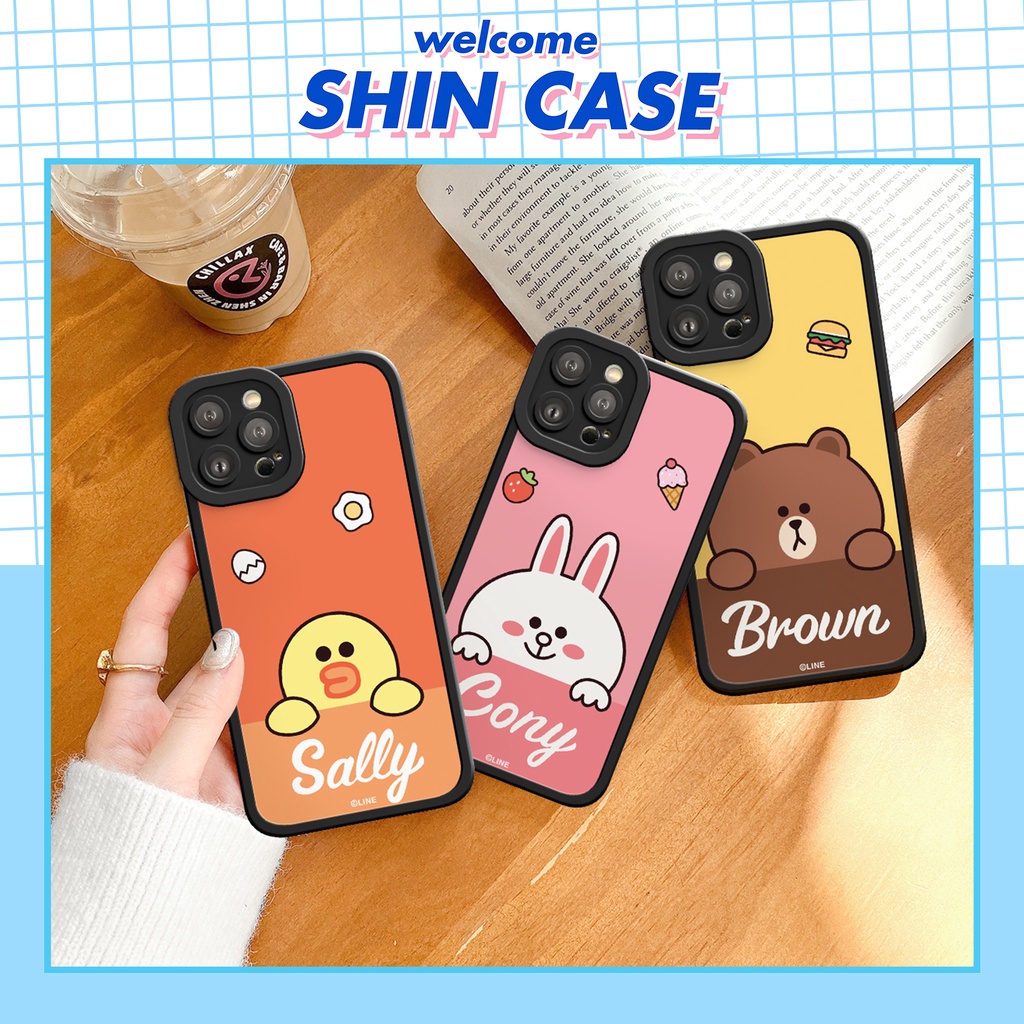 Ốp lưng iphone Cline friends cạnh vuông 6/6plus/6s/6splus/7/7plus/8/8plus/x/xs/11/12/13/14/pro/max/promax/plus/shin/case