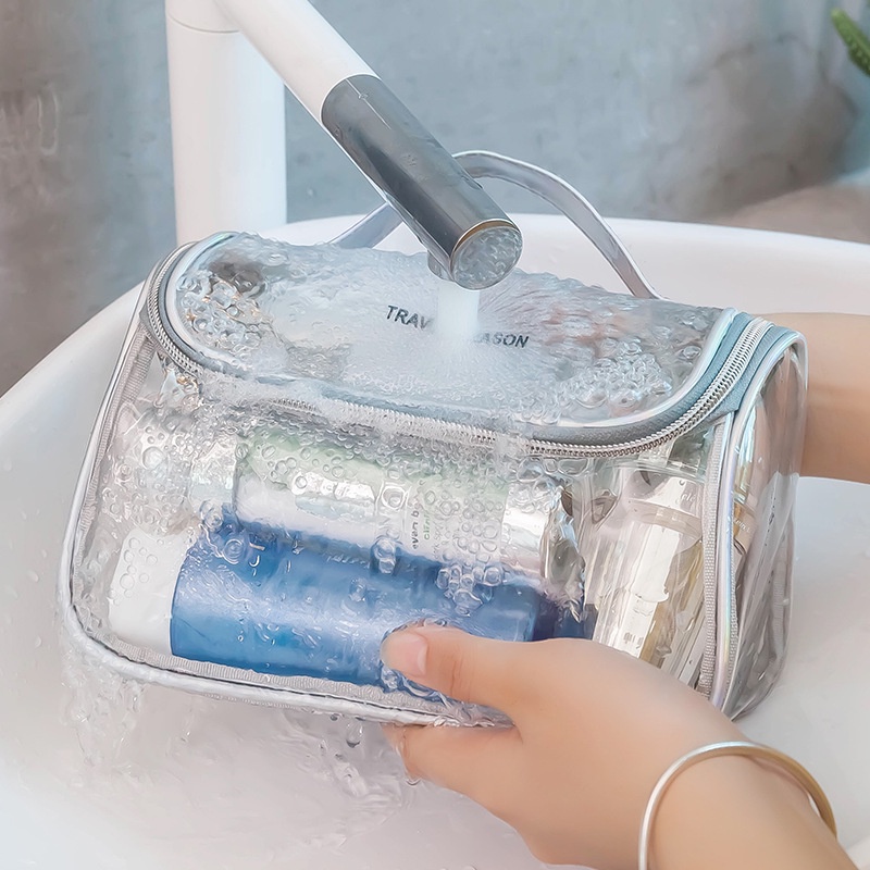 Túi Đựng Mỹ Phẩm Trong Suốt Cỡ Lớn Chống Thấm Nước Tiện Dụng Cho Nữ