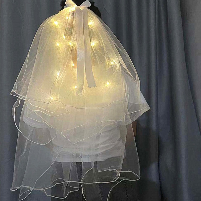 Mạng Che Mặt Có Đèn Led Cho Cô Dâu
