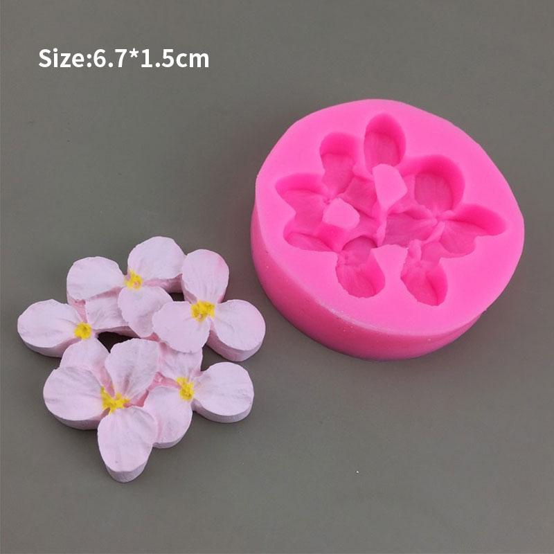 Khuôn Silicone Làm Bánh Hình Chong Chóng / Bông Hoa / Bướm / Vỏ Sò