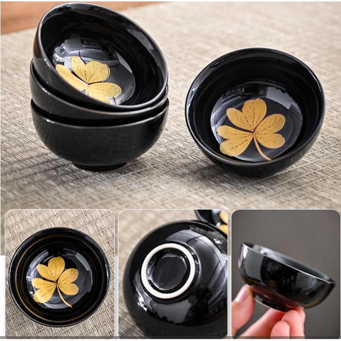 Bộ Ấm Pha Trà Cối Xay Cỏ Ba Lá - Gốm Sứ Cao Cấp - Hoa Văn Sắc Sảo - Hàng Có Sẵn - Bảo Hiểm Hàng Đến Tay Bạn