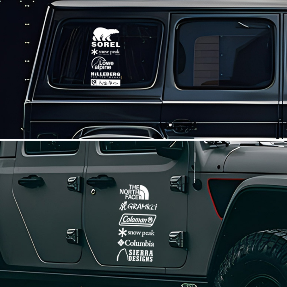 Miếng Dán Trang Trí Xe Hơi / Xe Máy / Xe Hơi In Chữ Snow Peak MP Coleman Patagonia