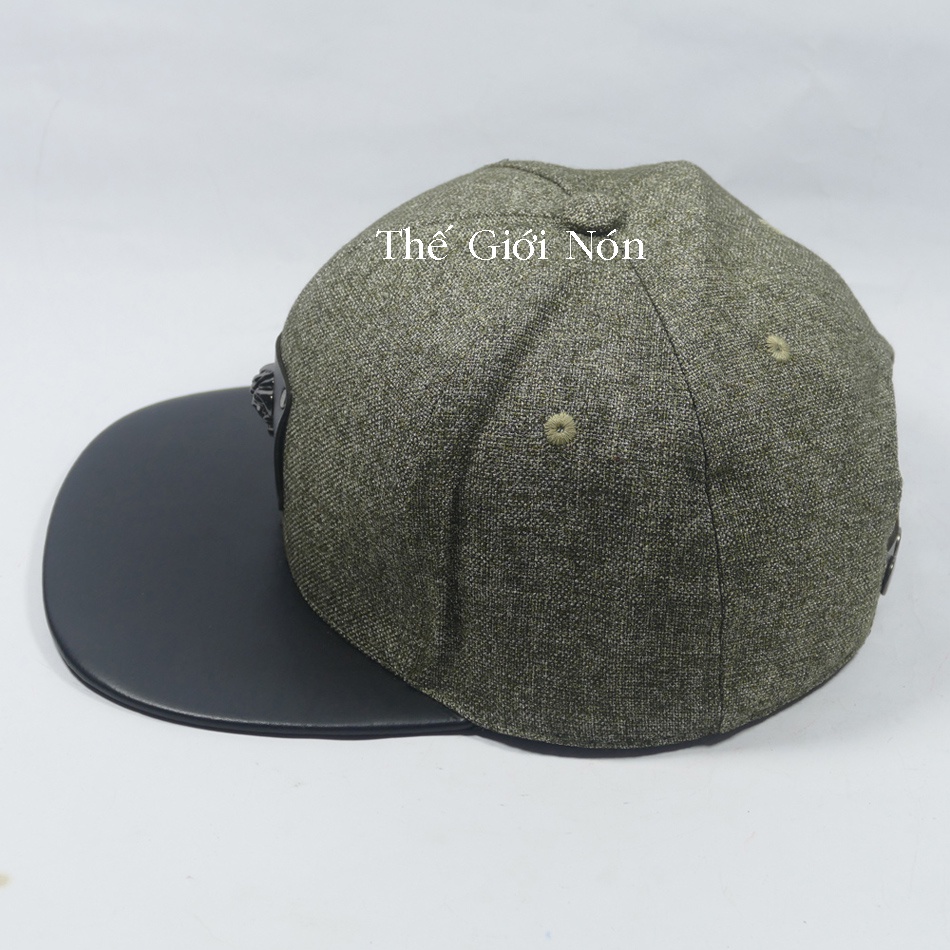 Mũ Snapback có gắn mặt sắt đẹp mắt. Nón hiphop có thiết kế thời thượng, cá tính phù hợp cho nam và nữ