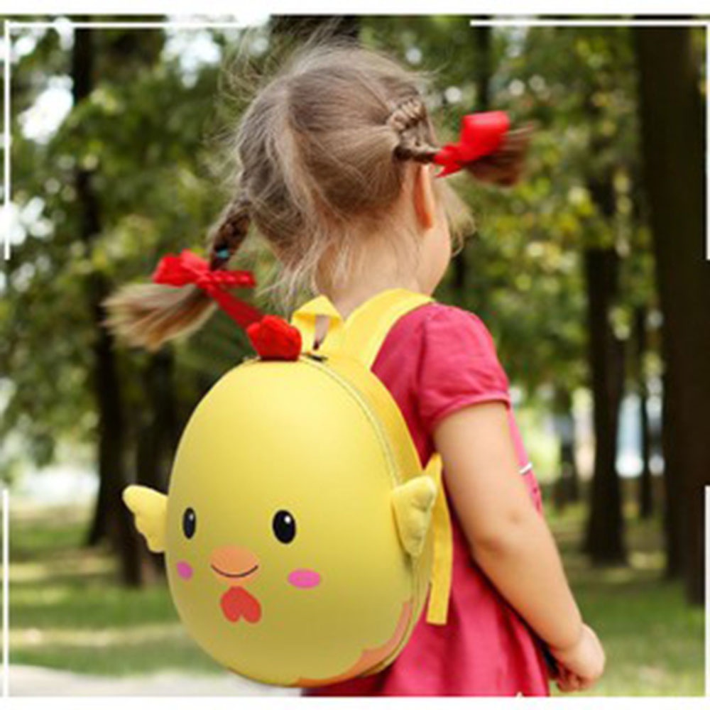 Balo trẻ em gấu dâu mầm non cho bé, hình con vật, hình trứng gà, nhiều màu. Thích hợp cho cả bé trai và bé gái.