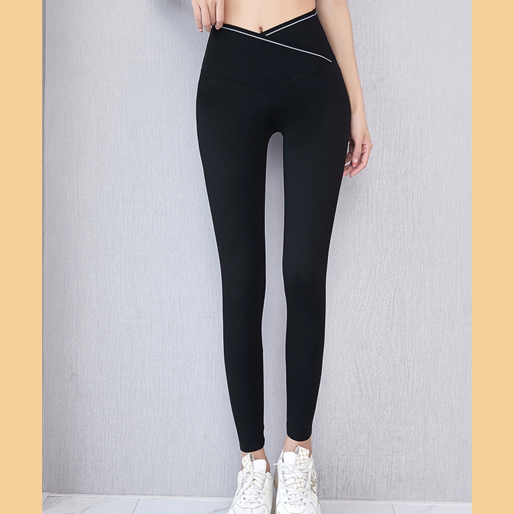 Quần Legging Nữ UNDERCOOL Cạp Chéo Gen Bụng Cotton